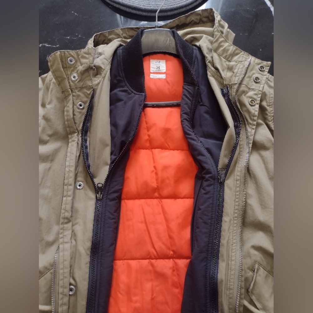 Gap 3 In 1 Men's Tan Hooded Jacket - Picture 13 of 16